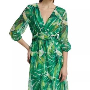 Chiara Boni La Petite Robe  - Toki Printed Chiffon Maxi Dress, size 14